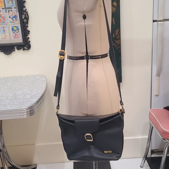 Vintage HCL Made in Germany Leather Crossbody Purse with 24k gold details - Picture 8 of 8